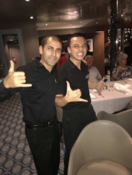 Best wait staff! Asif and I Gede Nadi in the Chic dining room.
