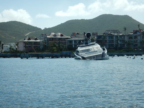 Another victim of the hurricane. This boat was featured in the Movie Sky Fa