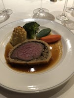excellent beef wellington served on formal night (in the standard restauran
