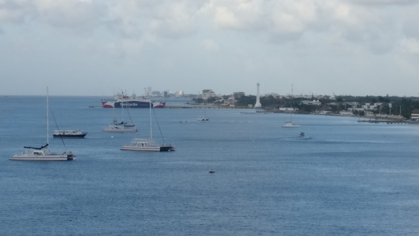 Over looking Cozumel from the ship.