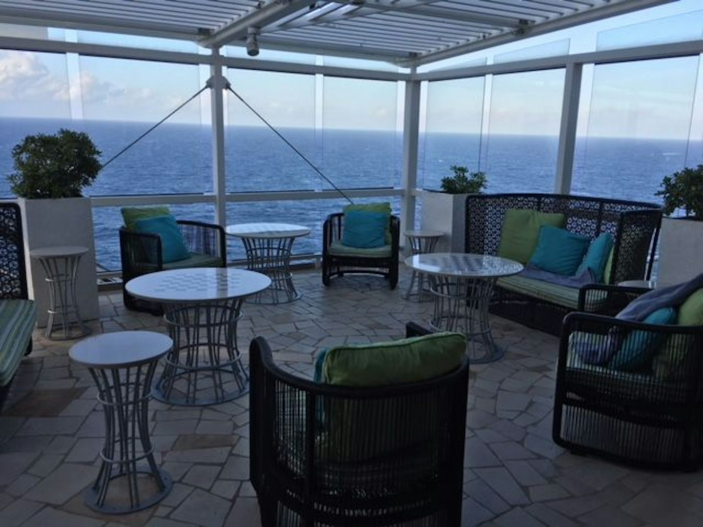 A great place to relax on Deck 15 near the Lawn Club Grill