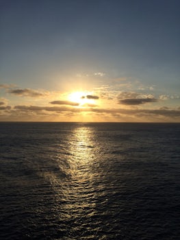 Breathtaking sunset over the coral sea