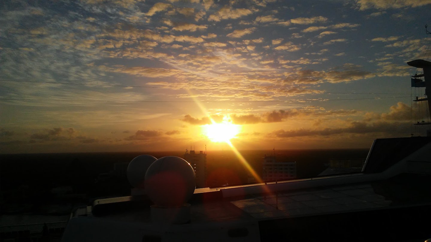 Sunrise view from deck 16.