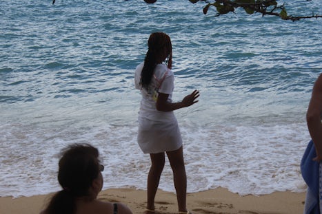 Zena at Bamboo Beach in Ocho Rios, Jamaica