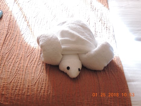 Towel sculpture by Made.