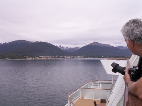Leaving Ushuaia after a very disappointing shore visit.