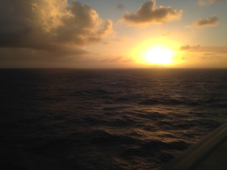 Sunset view from the ship