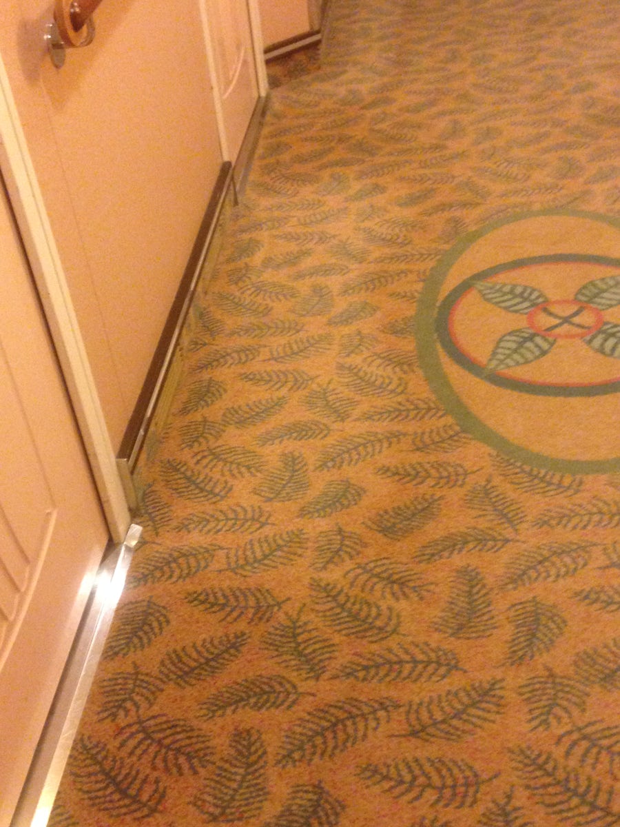 cabin hallway carpet looks terrible