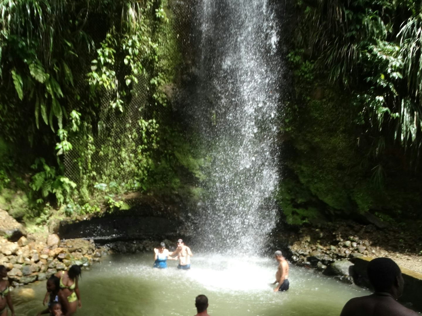 On Curacao.  We had a mud bath, then went to this falls.  The water was col