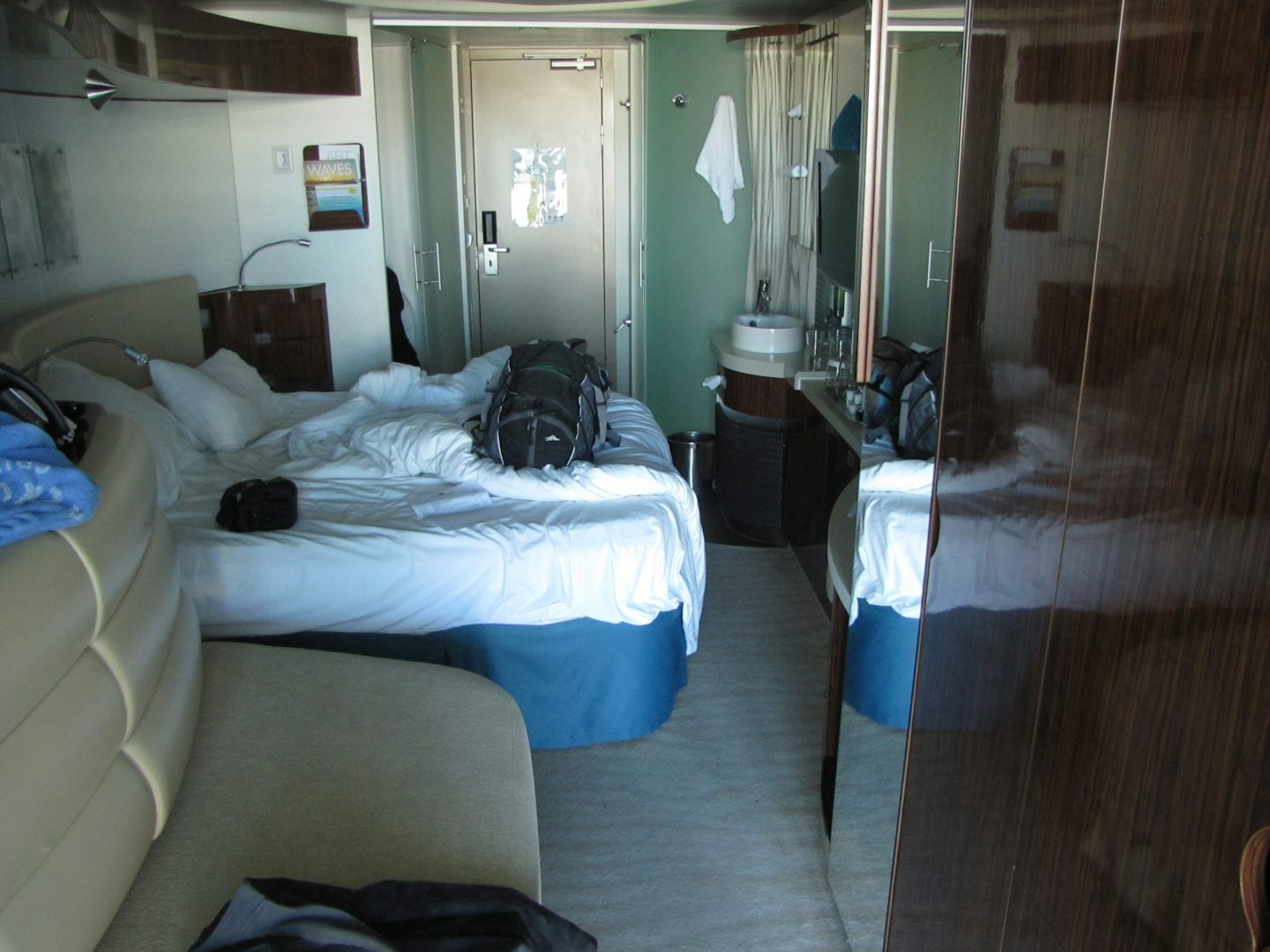 The last day, just before departing the ship.  This is room 11095 as seen f