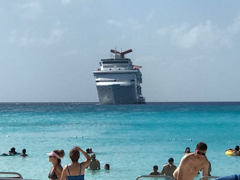 Photo of ship from Half Moon Cay.