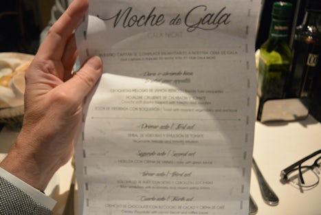Gala menu