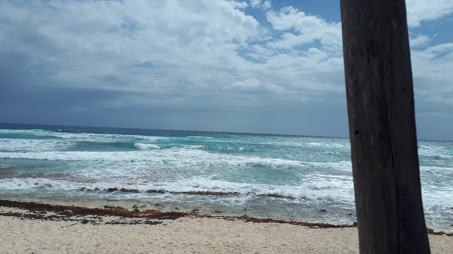 Cozumel Mexico beach - a blustery day