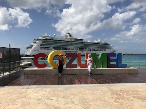 Port side in Cozumel.  Our ship Brilliance of the Sea is in the background.