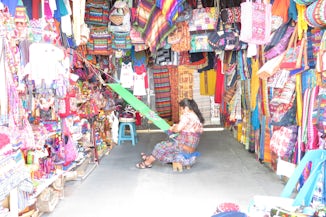 Woman weaving in Guatemala