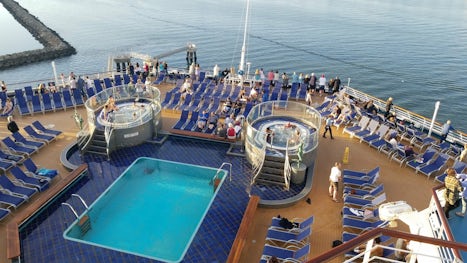 The back of the ship! Adults only pool and hot-tubs.