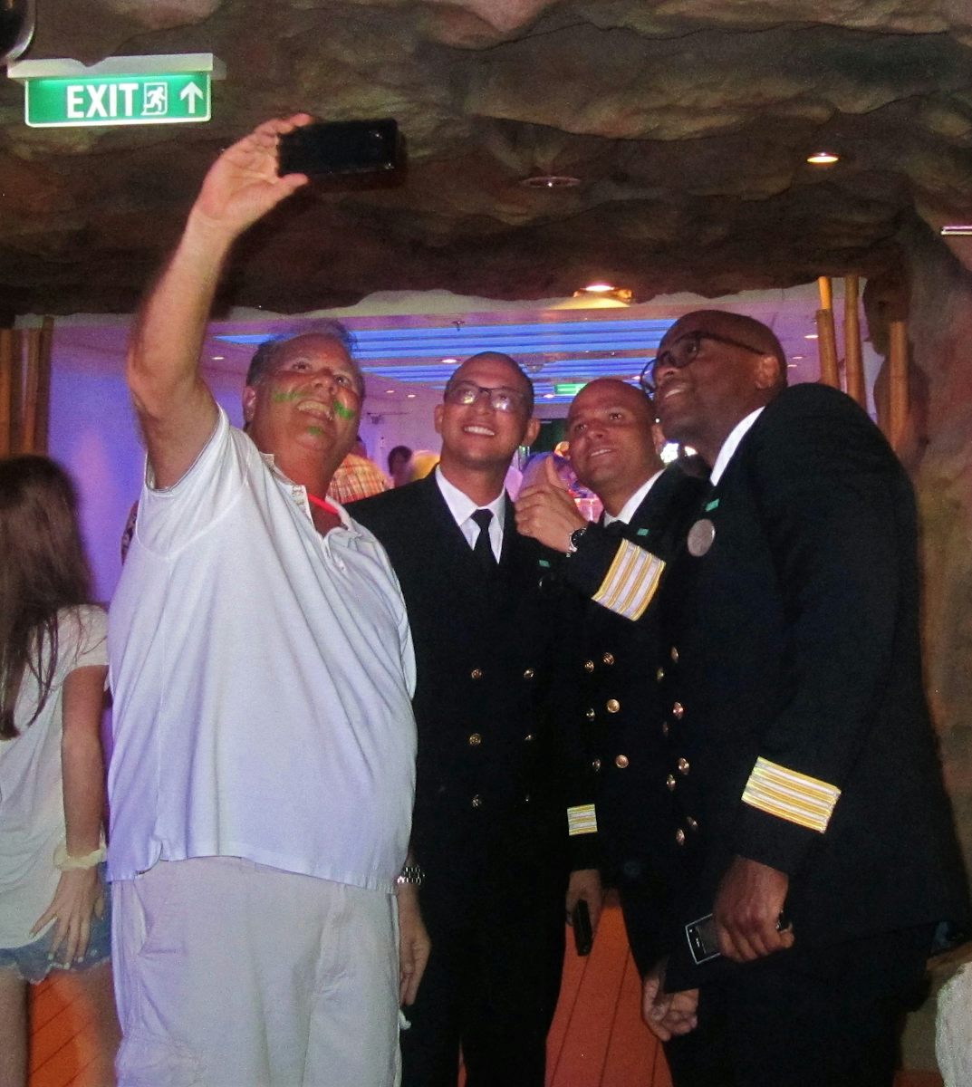 GLOW party with the Captain and officers