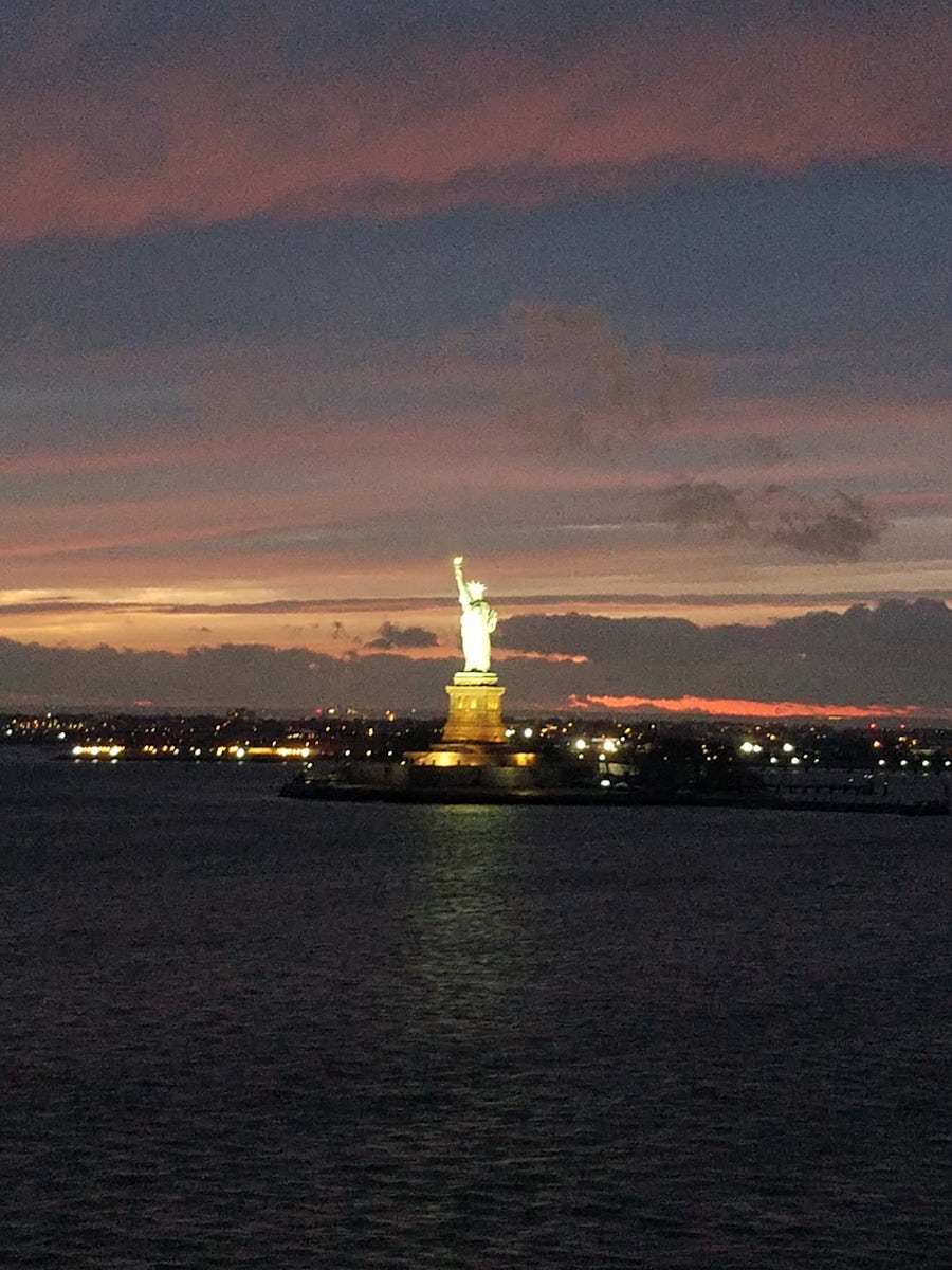 Leaving New York passing Lady Liberty!!