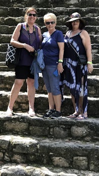 On the steps of ruins. Booked through Shore Excursions.