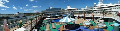 The main pool area on deck 12 taken from deck 13