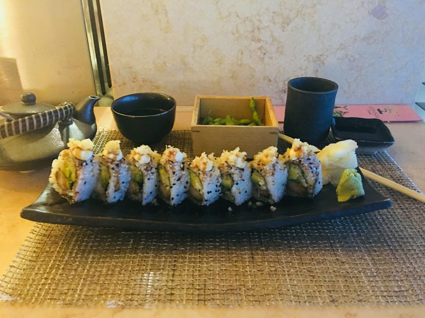 Loved this mouthwatering Sushi in the Sushi restaurant and bar.