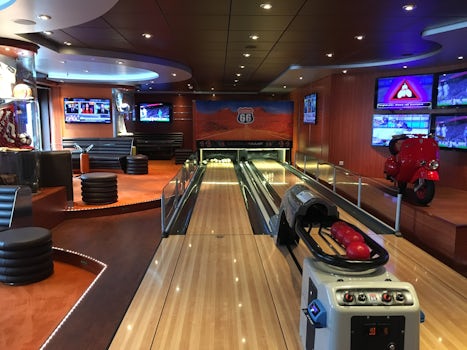 Bowling in the sports bar!
