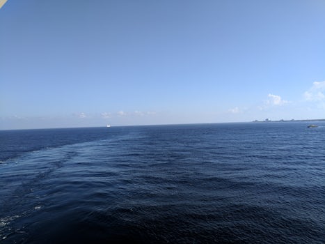 View from the back of the ship