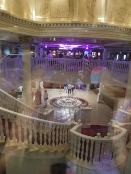 Photo of the staircase taken from the elevator