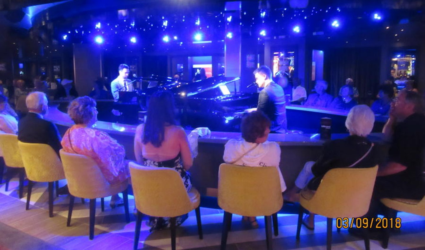 The new piano lounge opposite the casino. The two guys were very talented.