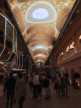 Promenade with LED ceiling.