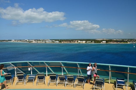 Front of ship looking towards Grand Cayman.