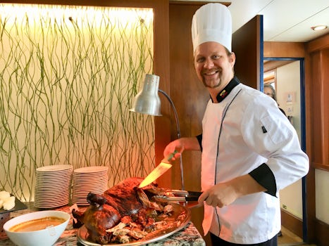 Chef Marco Muller & roasted piglet