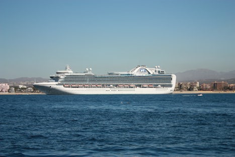 The Ruby Princess at anchor in Cabo San Lucas
