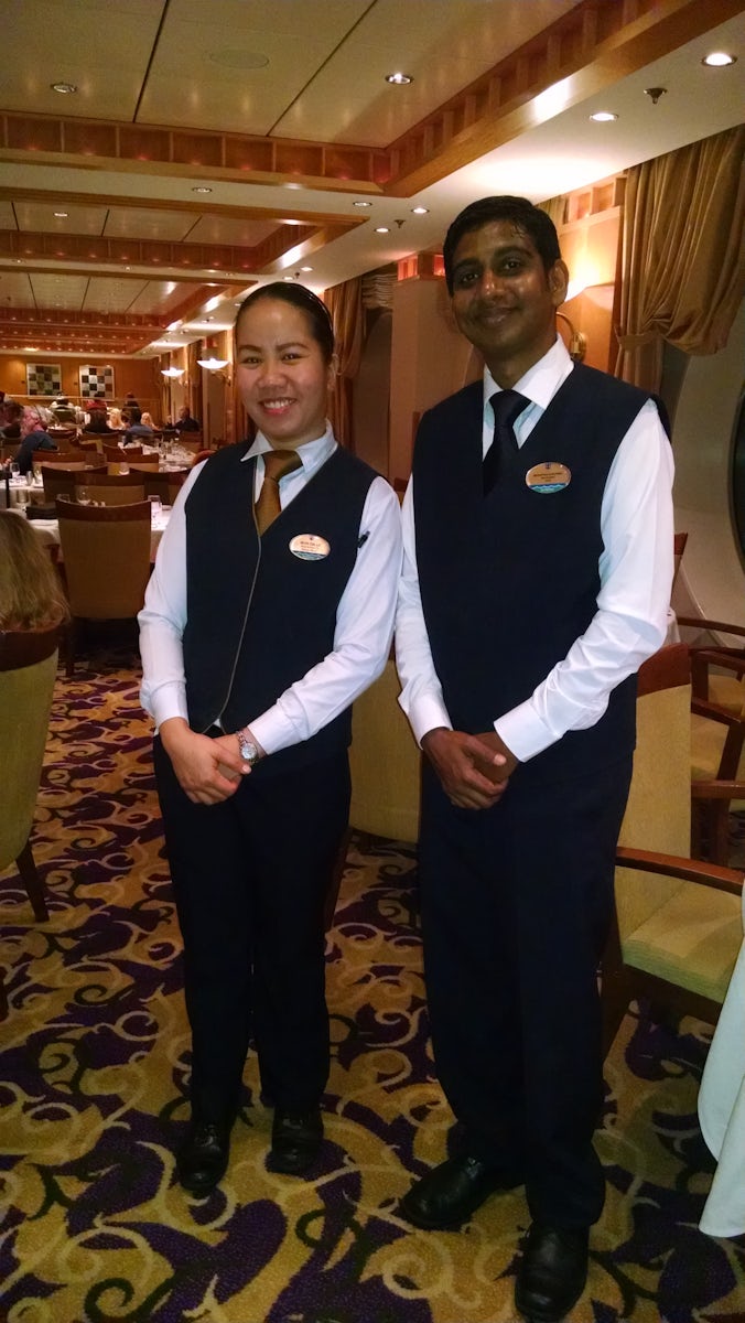Awesome wait staff. 
Minstrel Dinning Room.