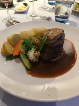 Delicious meal on board