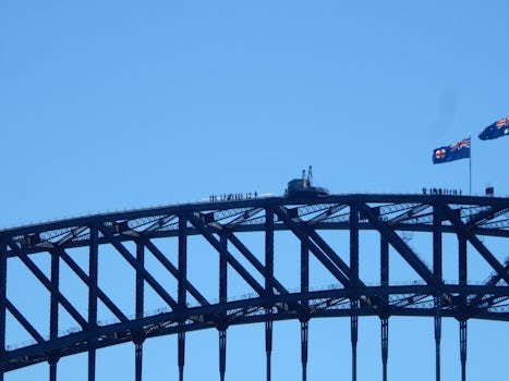 Sydney bridge - see the people who climbed to the top?