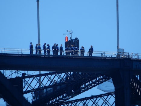 People on top of the Sydney Bridge