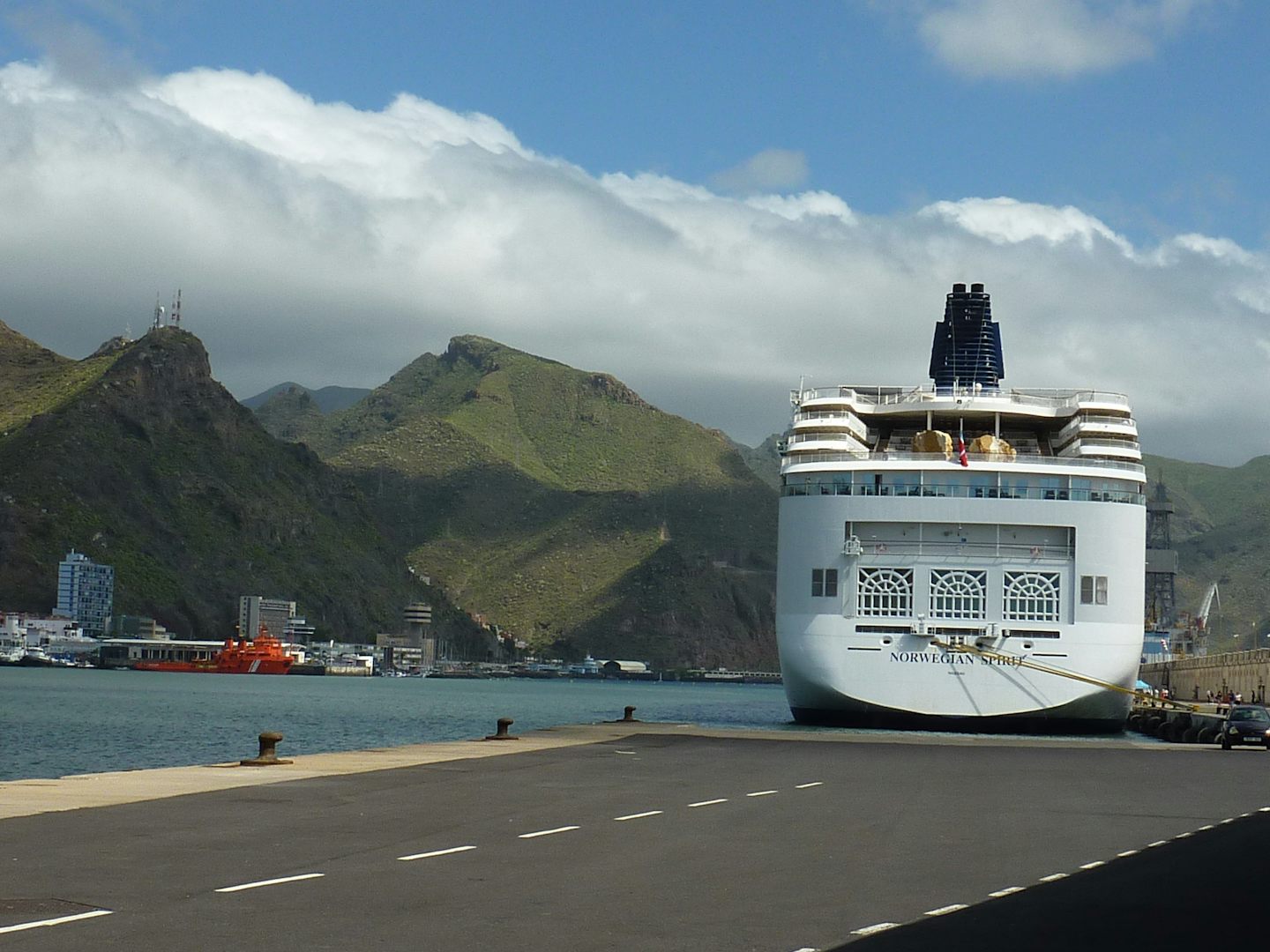Norwegian Spirit moored in Funchal, Madeira