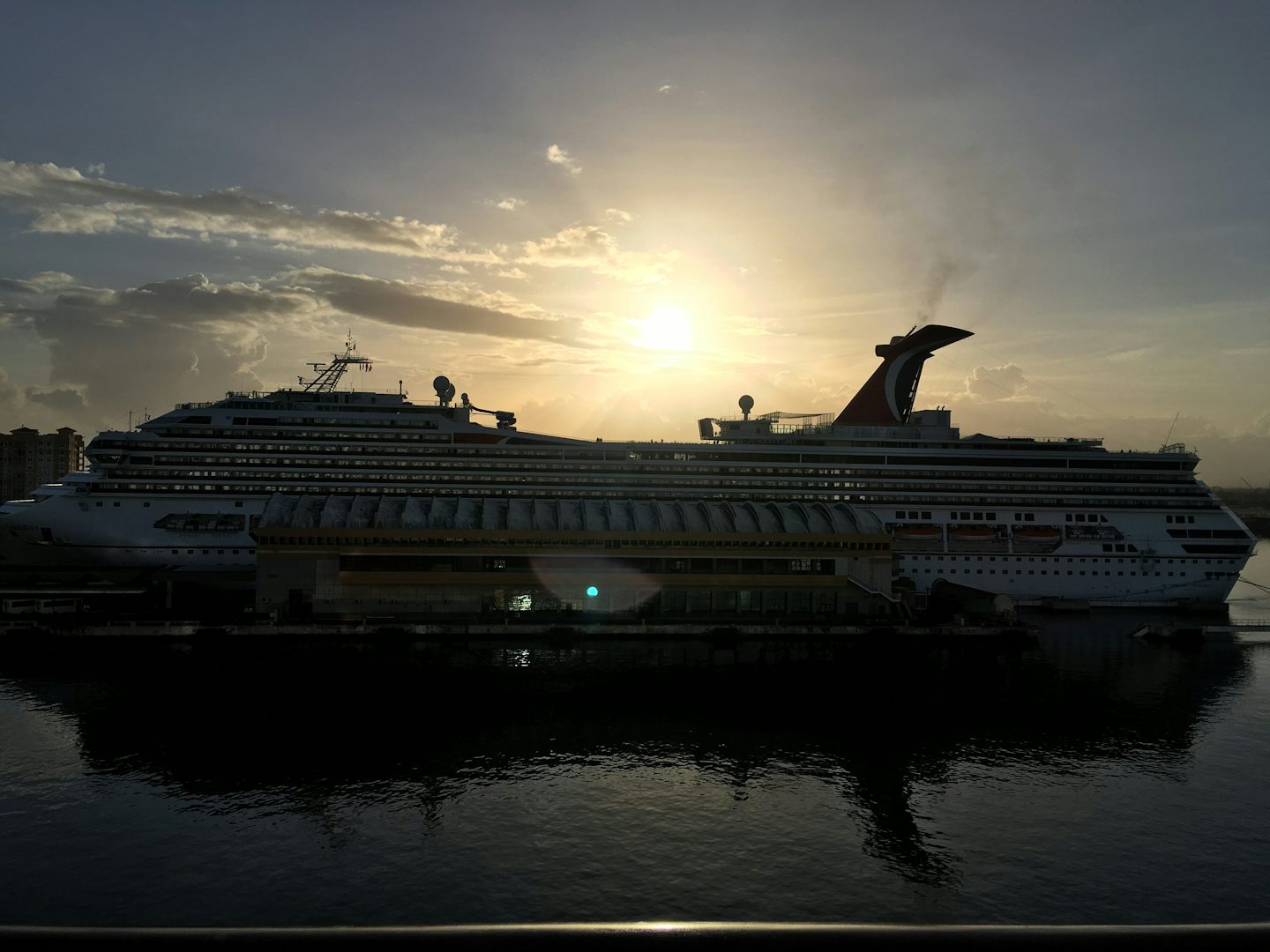 Carnival Cruise at port in the morning in San Juan