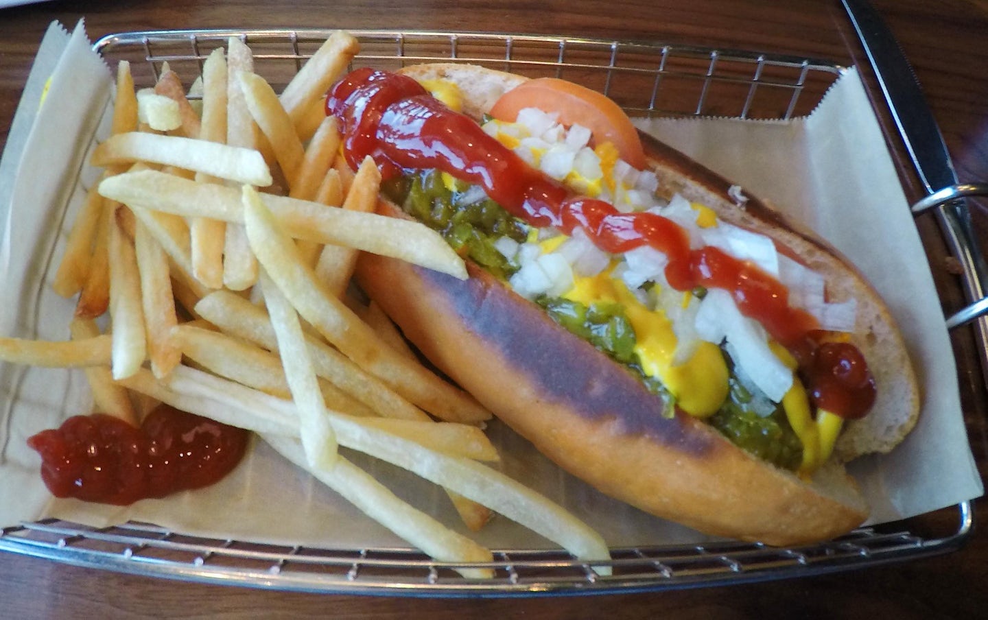 Great hot dog in O’Sheehans