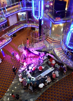 Looking down on the Atrium Bar