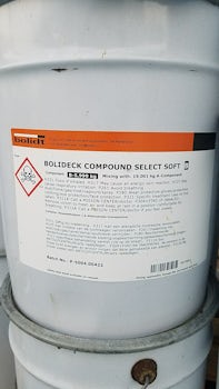 Toxic, flammable chemicals stored and used (open) on board and in close pro