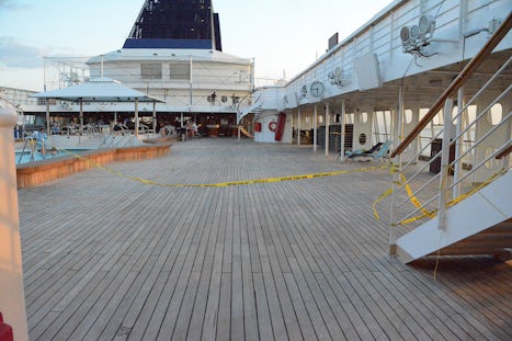 Blocked portions of the main pool area during the entirety of the cruise. T