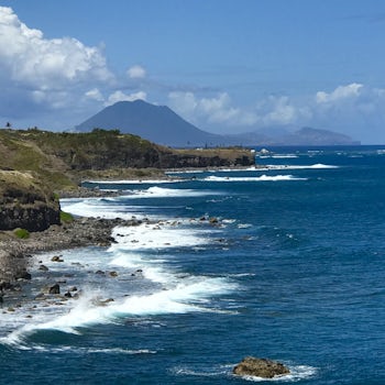 Lava beach on the NE shore of St. Kitts