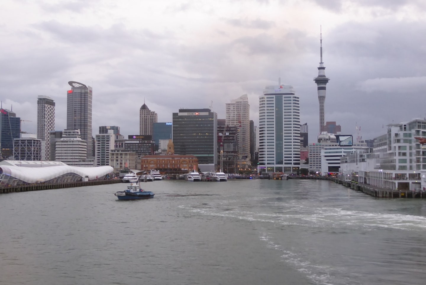 Leaving the port of Auckland