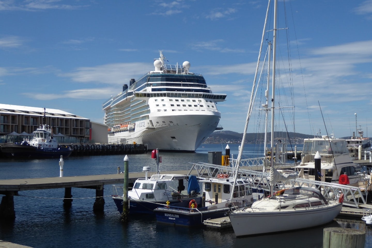 Celebrity Solstice docked in Hobart