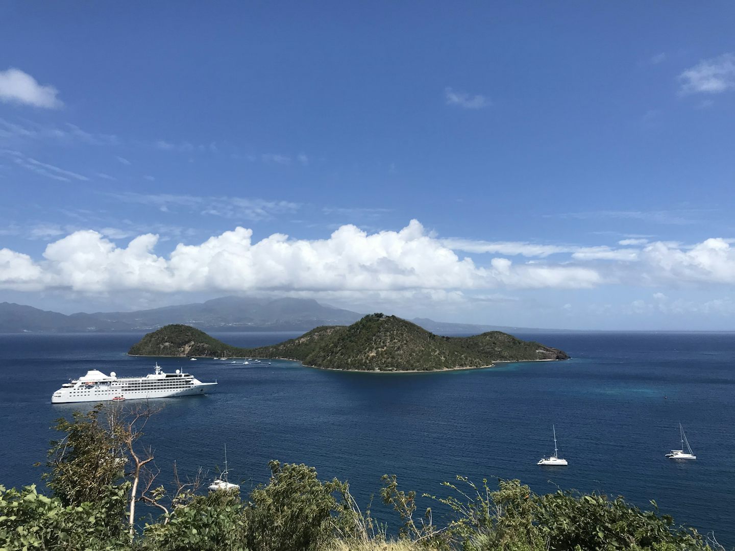 Silver Wind anchored in Les Saintes.