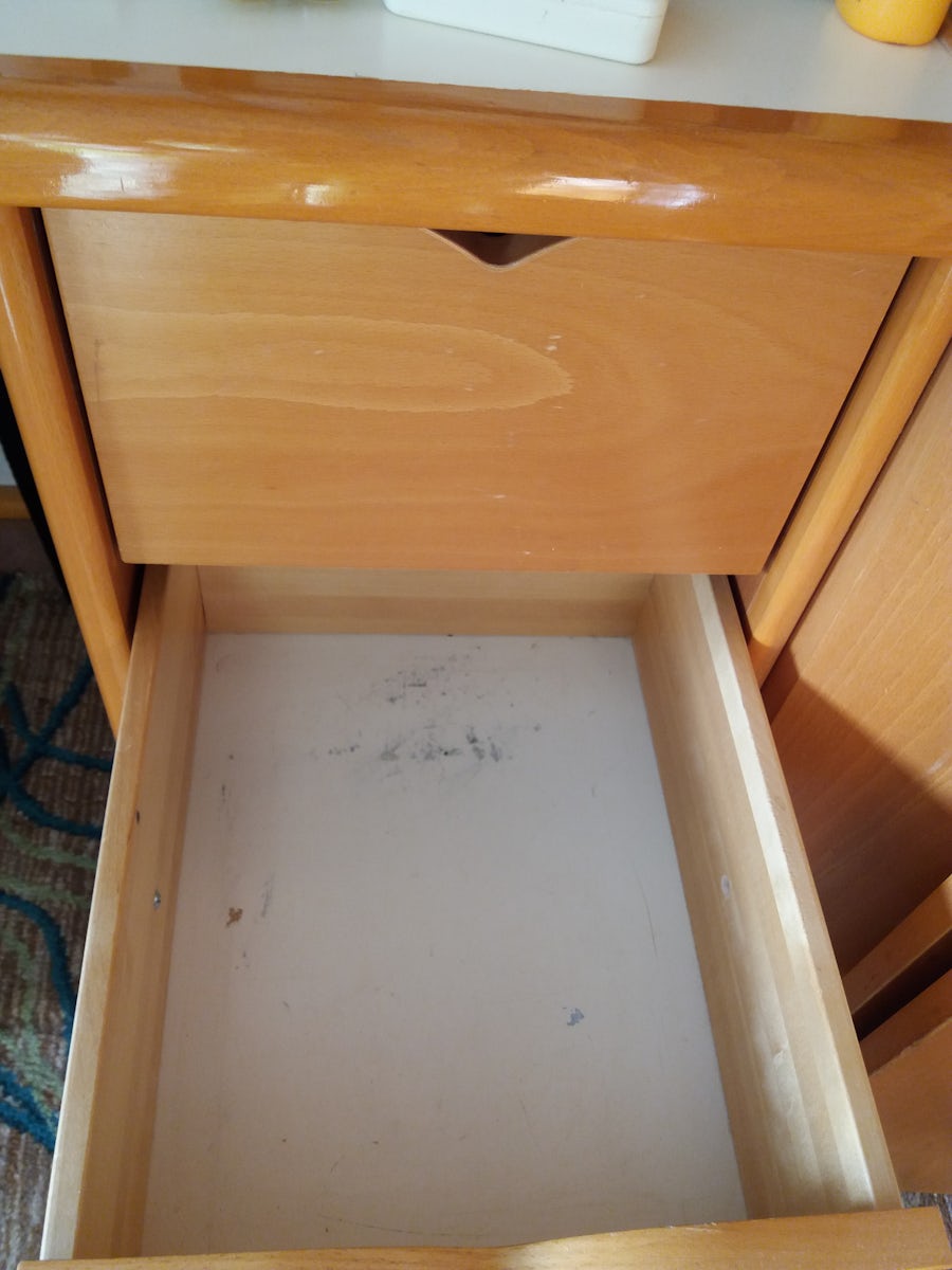 It is a night table drawer, all messed up