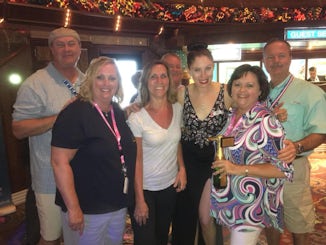 This is a picture of us with cruise director Jaime Dee.