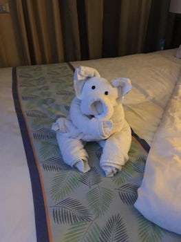 One of the different towel animals who may frequent your cabin when you are